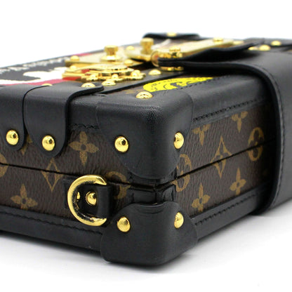Louis-vuitton Limited Edition Leather World Tour Petite Malle Bag