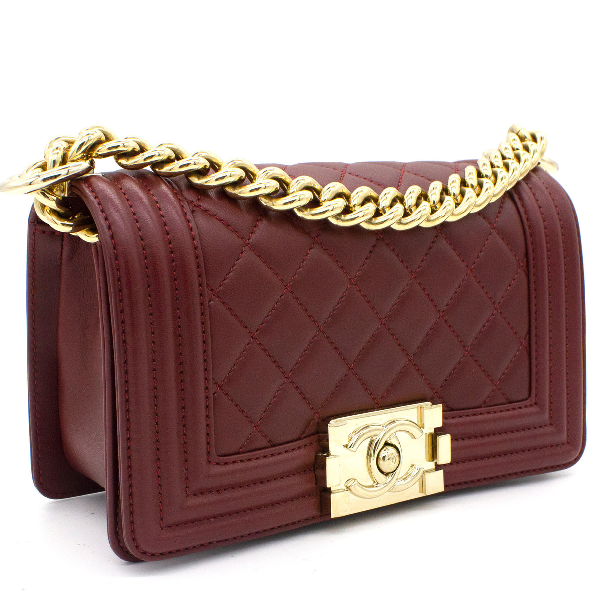 Le Boy Flap Bag Quilted Lambskin Small