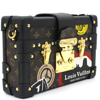Louis-vuitton Limited Edition Leather World Tour Petite Malle Bag