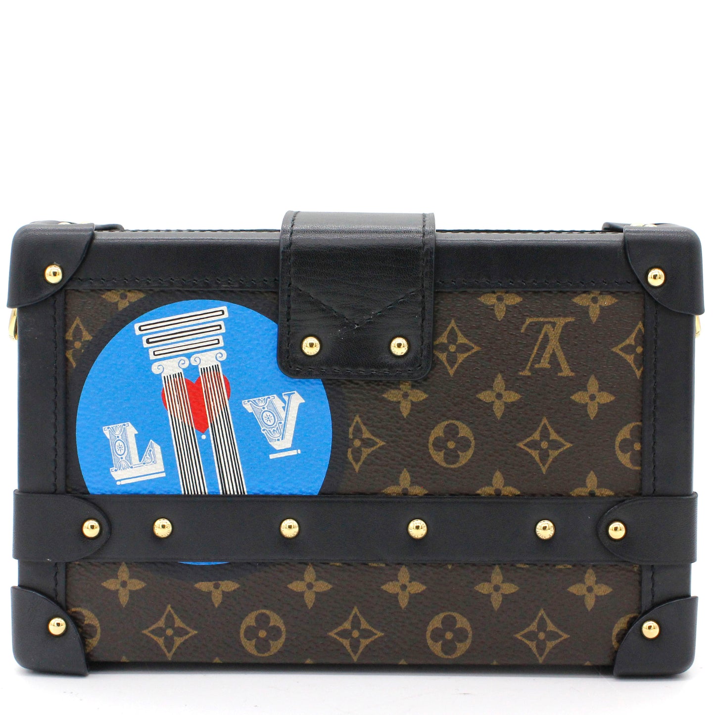 Louis-vuitton Limited Edition Leather World Tour Petite Malle Bag