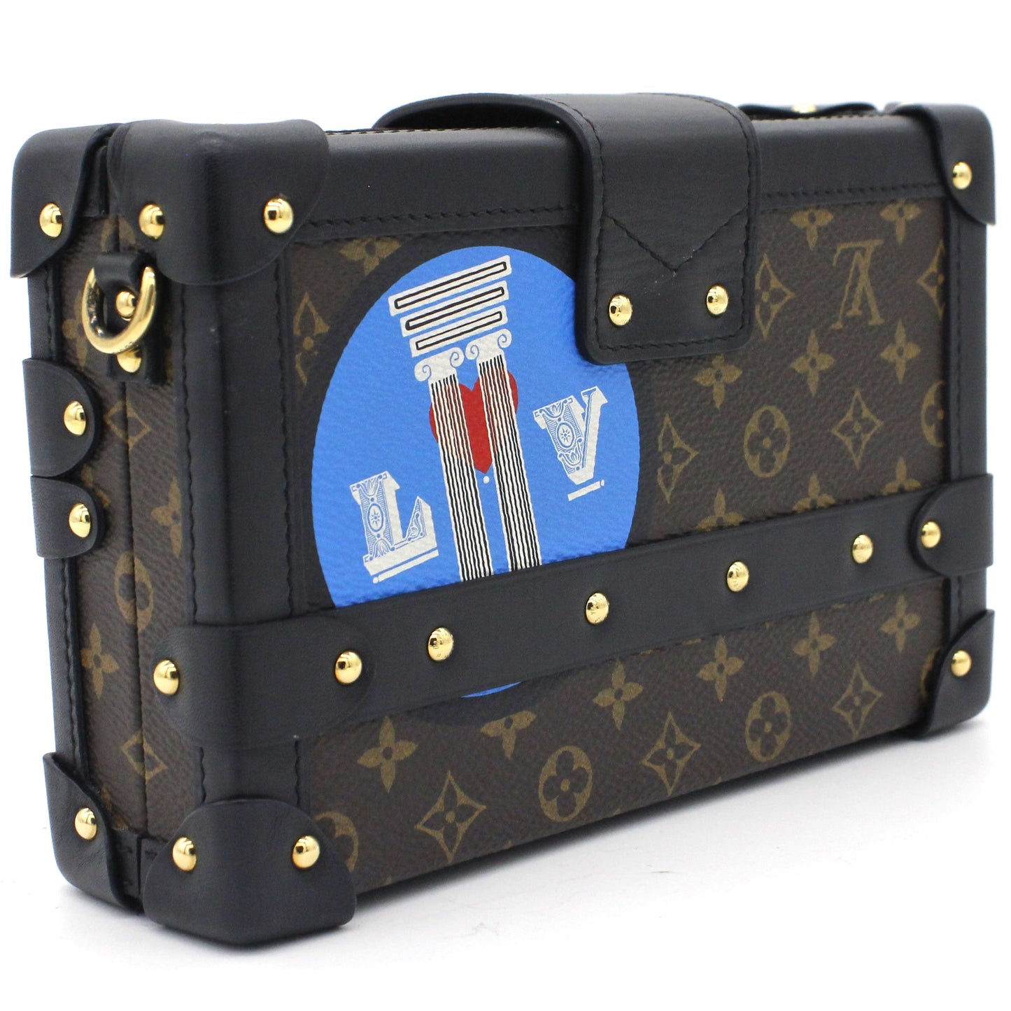 Louis-vuitton Limited Edition Leather World Tour Petite Malle Bag