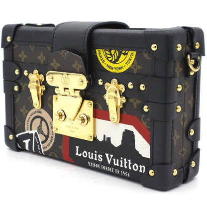 Louis-vuitton Limited Edition Leather World Tour Petite Malle Bag