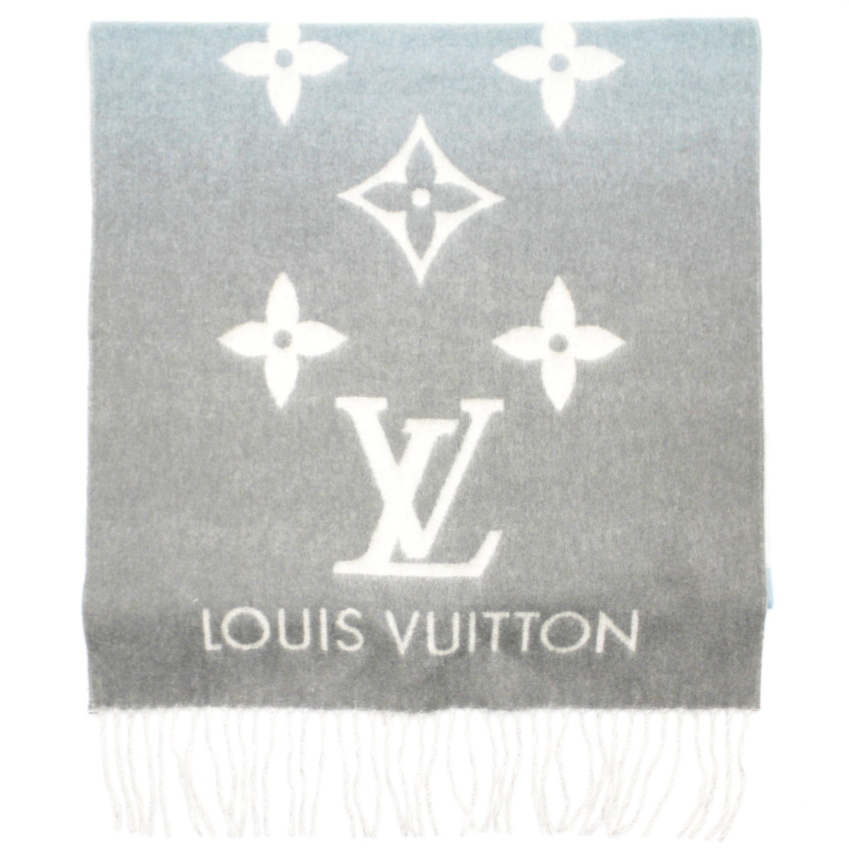 Louis-vuitton Reykjavik Gradient Scarf Blue Rose