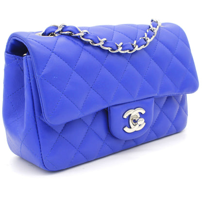Classic Flap Mini Lambskin Blue