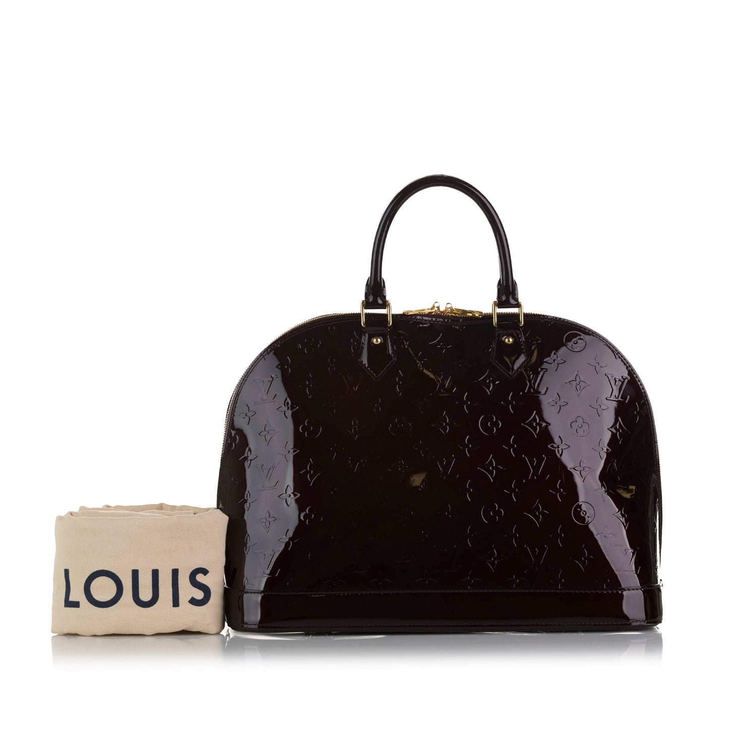 Louis Vuitton Alma GM Dark Red Monogram Vernis