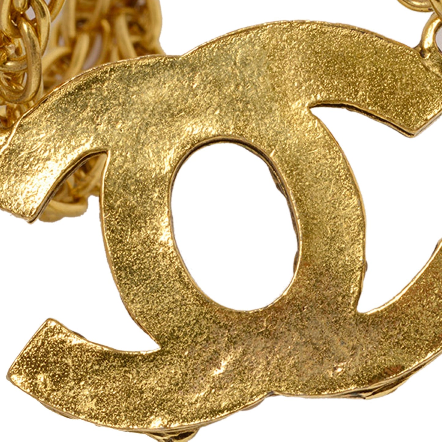 Chanel CC Strass Pendant Necklace Costume Necklace