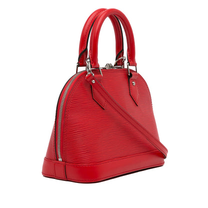Red Louis Vuitton Epi Alma BB Satchel