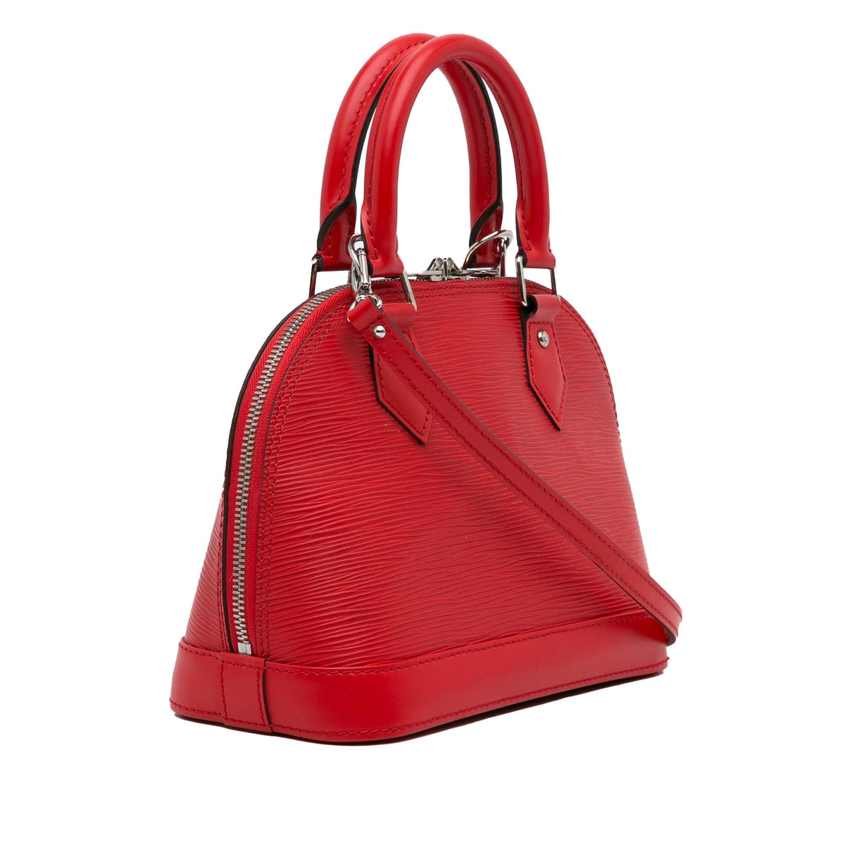 Red Louis Vuitton Epi Alma BB Satchel