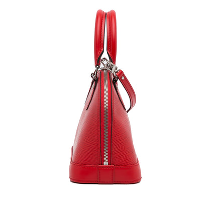 Red Louis Vuitton Epi Alma BB Satchel