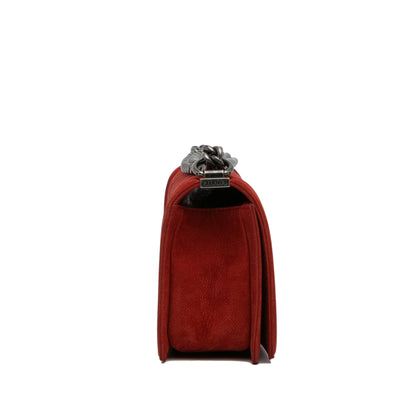 Red Chanel Medium Caviar Boy Flap Bag