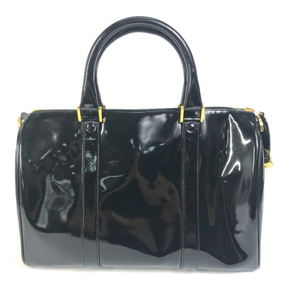 CHANEL Boston Duffel bag enamel black CC COCO Mark