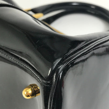 CHANEL Boston Duffel bag enamel black CC COCO Mark