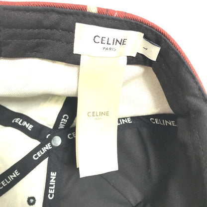 CELINE cap 2AUU1702Q cotton Brown type logo Street Style Cap Women L Used