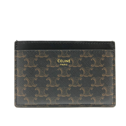 CELINE Card Case 10B702BQ4.38NO PVC / Leather black Triomphe mens Used