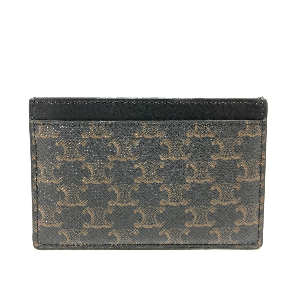 CELINE Card Case 10B702BQ4.38NO PVC / Leather black Triomphe mens Used