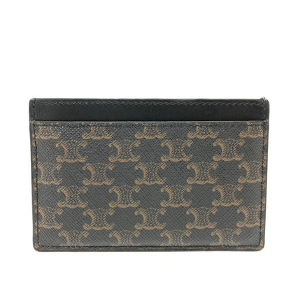 CELINE Card Case 10B702BQ4.38NO PVC / Leather black Triomphe mens Used