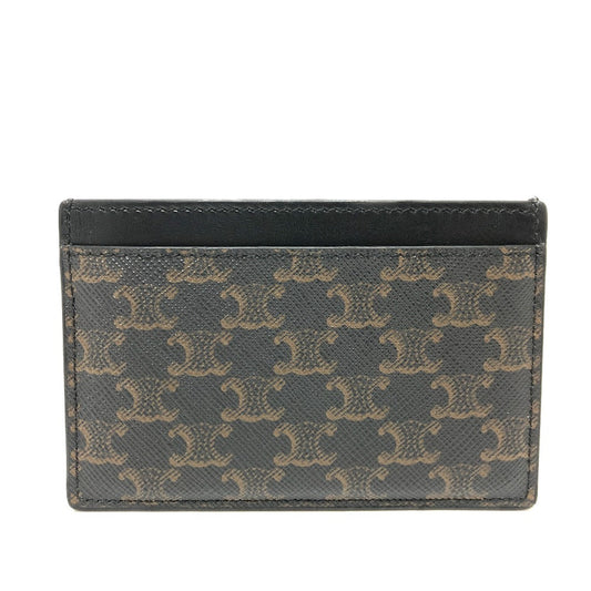 CELINE Card Case 10B702BQ4.38NO PVC / Leather black Triomphe mens Used