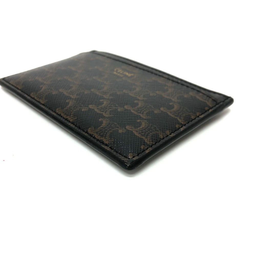 CELINE Card Case 10B702BQ4.38NO PVC / Leather black Triomphe mens Used