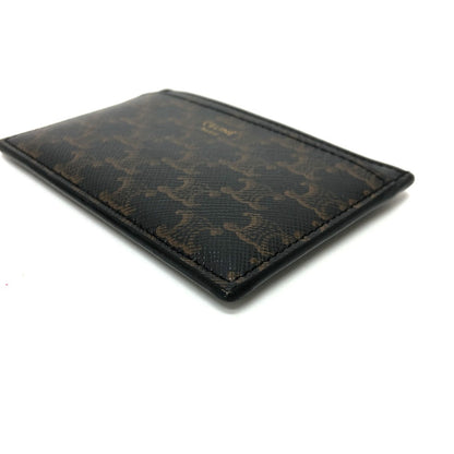 CELINE Card Case 10B702BQ4.38NO PVC / Leather black Triomphe mens Used