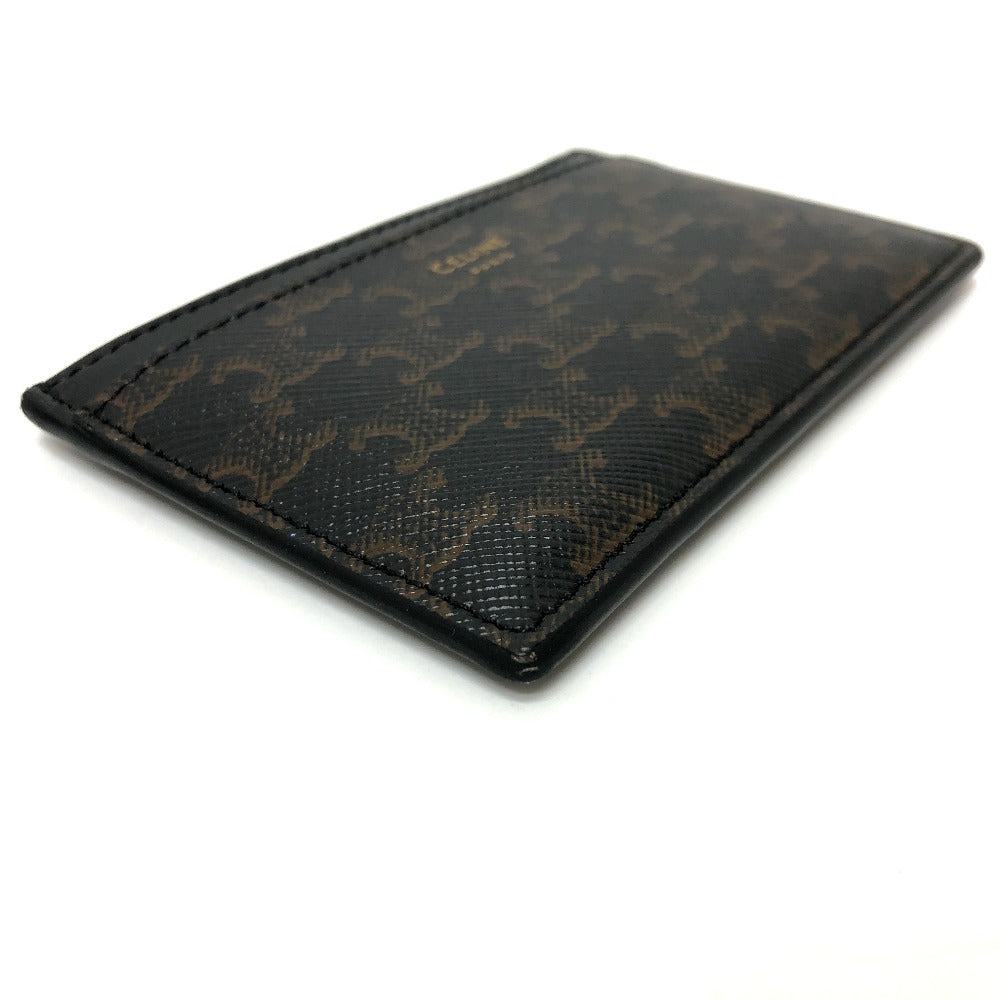 CELINE Card Case 10B702BQ4.38NO PVC / Leather black Triomphe mens Used