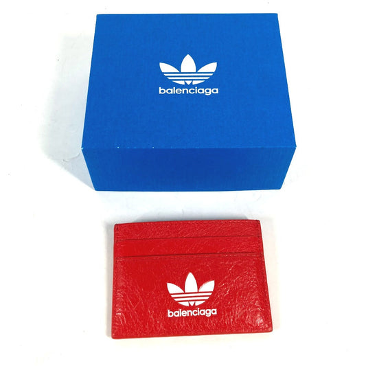BALENCIAGA Card Case 721895 leather Red Adidas adidas collaboration mens
