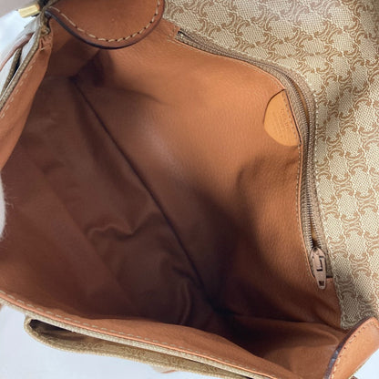 CELINE Shoulder Bag Leather / PVC beige vintage Circle logo Triomphe Women Used