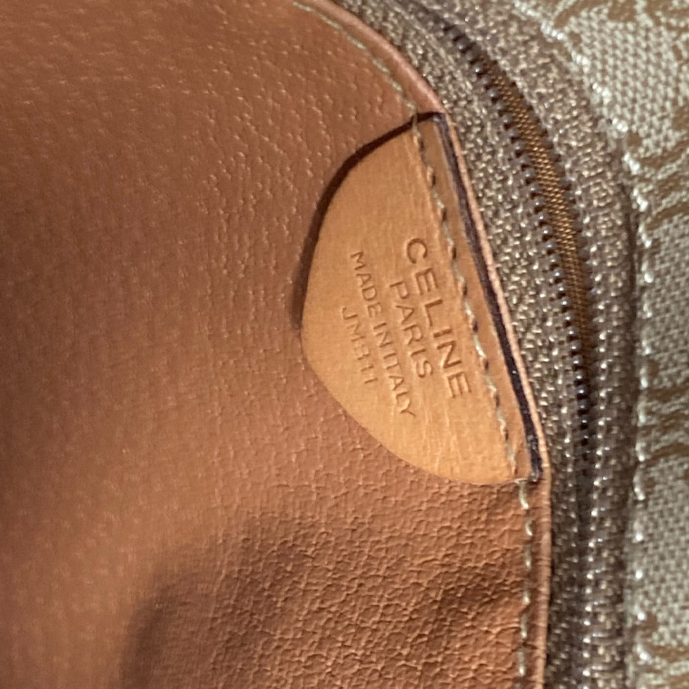 CELINE Shoulder Bag Leather / PVC beige vintage Circle logo Triomphe Women Used