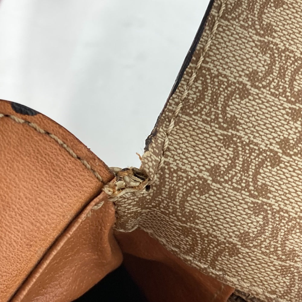 CELINE Shoulder Bag Leather / PVC beige vintage Circle logo Triomphe Women Used