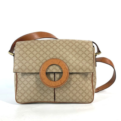 CELINE Shoulder Bag Leather / PVC beige vintage Circle logo Triomphe Women Used
