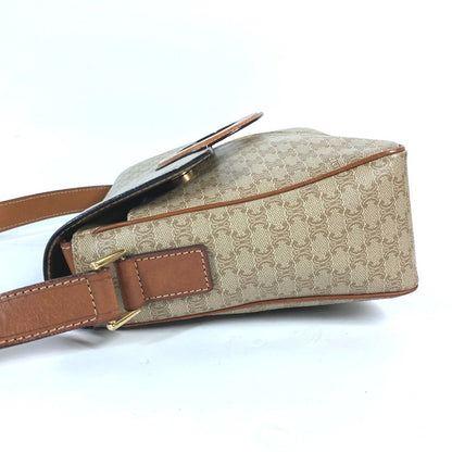 CELINE Shoulder Bag Leather / PVC beige vintage Circle logo Triomphe Women Used