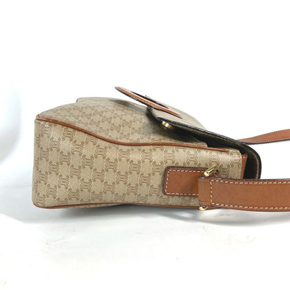 CELINE Shoulder Bag Leather / PVC beige vintage Circle logo Triomphe Women Used