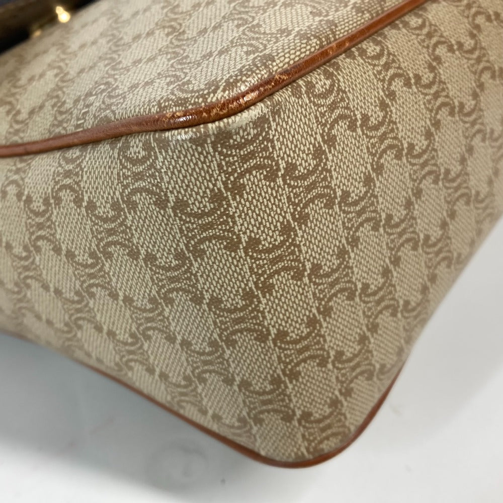 CELINE Shoulder Bag Leather / PVC beige vintage Circle logo Triomphe Women Used