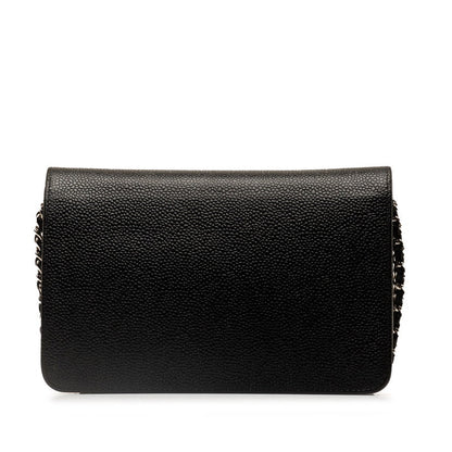 Chanel CC Caviar Chain Shoulder Bag  Leather Shoulder Bag in Good condition