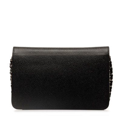 CHANEL CC Caviar Wallet on Chain Crossbody Bag