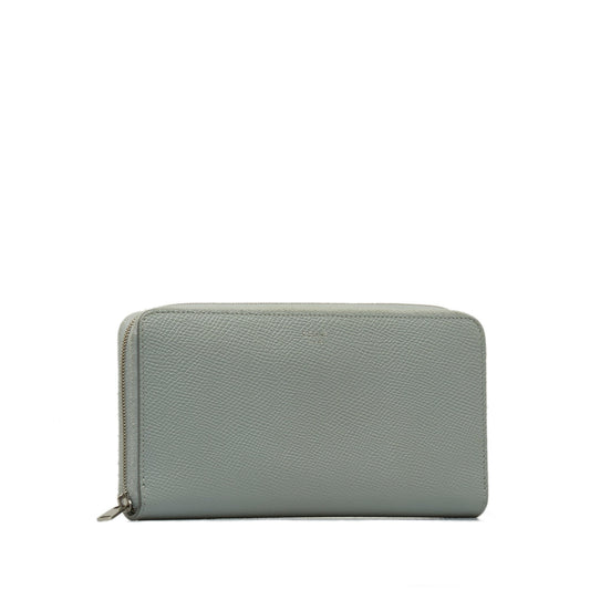 Celine Leather Zip Around Wallet Long Wallets