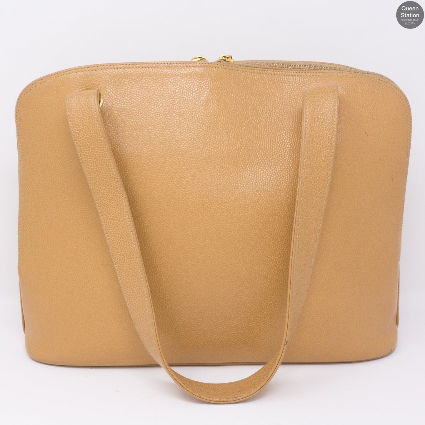 Vintage Beige Caviar CC Tote