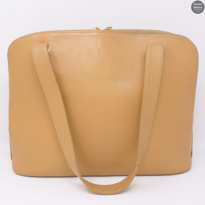 Vintage Beige Caviar CC Tote