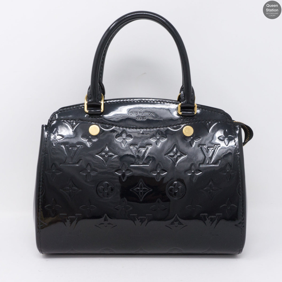 Louis-vuitton Brea PM Black Vernis Leather