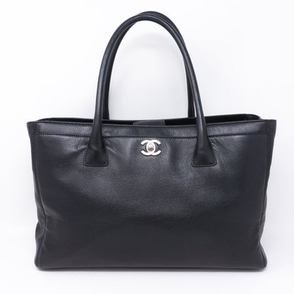 Executive Cerf Black Leather Tote