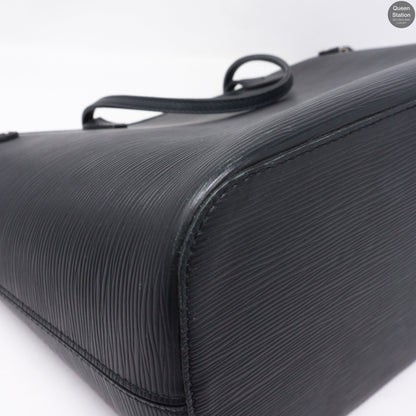 Louis-vuitton Neverfull MM Epi Leather Noir Electric & Pochette
