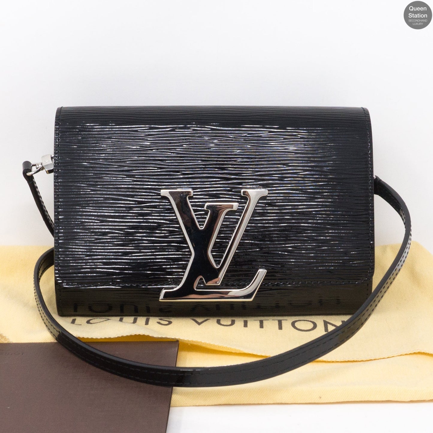 Louis-vuitton Pochette Louise PM Black Epi Leather