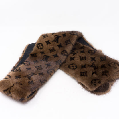 Louis-vuitton Monogram Mink Scarf Muffler