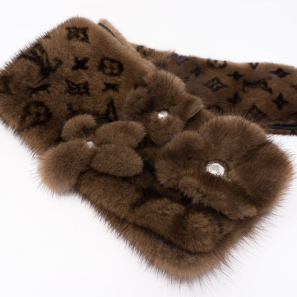 Louis-vuitton Monogram Mink Scarf Muffler