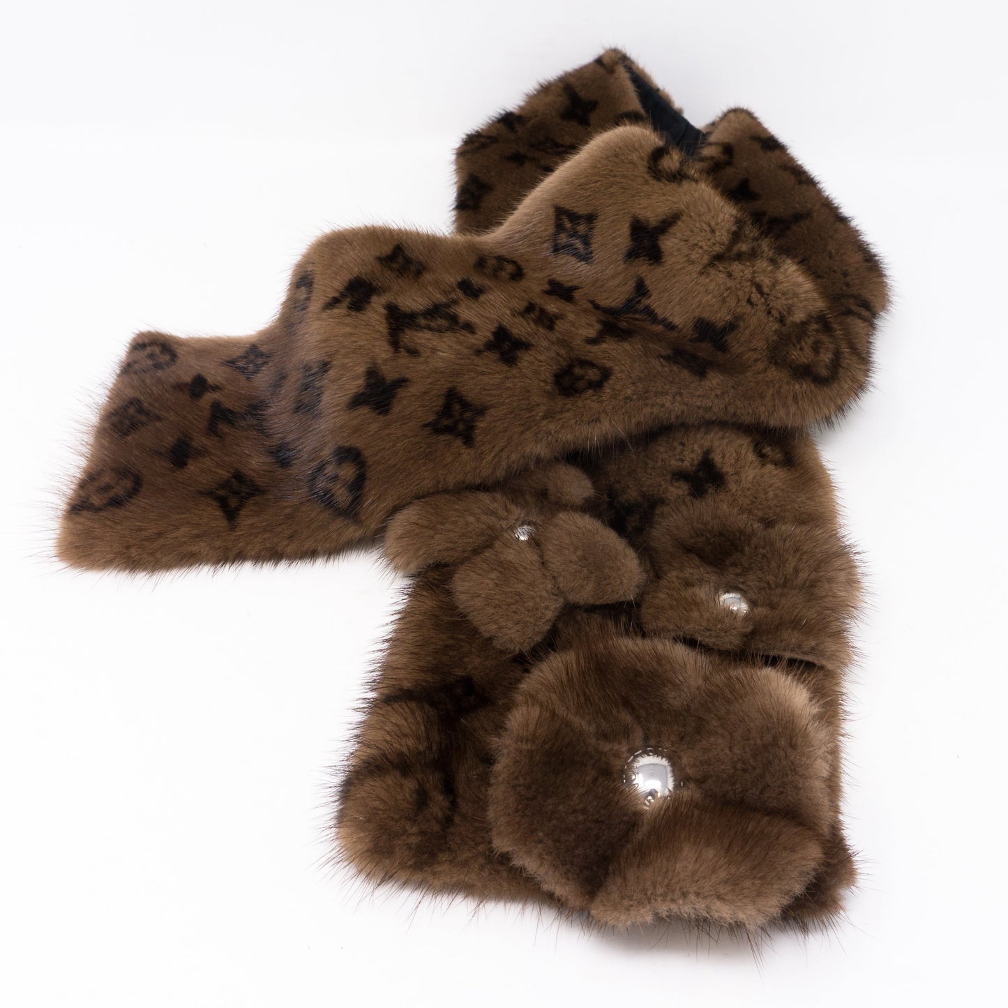 Louis-vuitton Monogram Mink Scarf Muffler