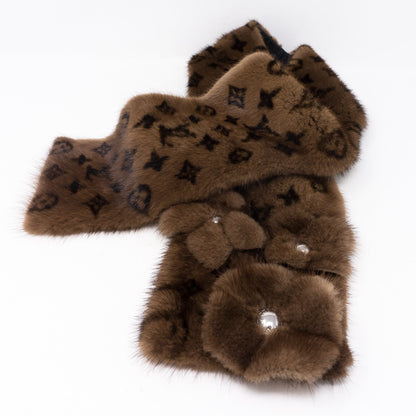 Louis-vuitton Monogram Mink Scarf Muffler
