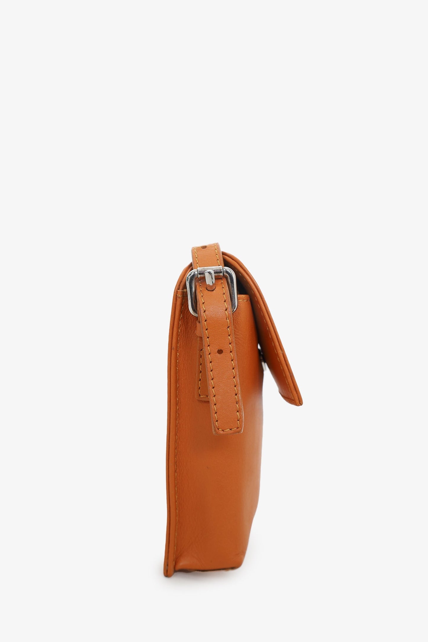 Fendi Vintage Brown Leather Mini Phone Pouch