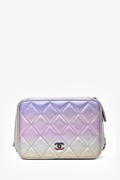 Pre-Loved Chanel™ 2021 Iridescent Quilted Lambskin Cube Crossbody