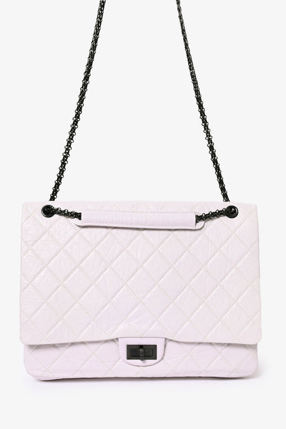 Pre-Loved Chanel™ 2008/9 Grey Leather Quilted 2.55 Reissue XL Bag