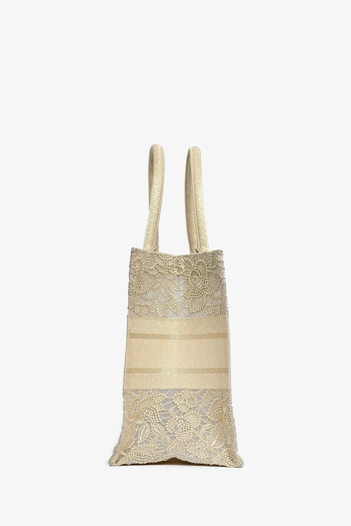Christian Dior 2022 Gold Embroidered Medium Book Tote