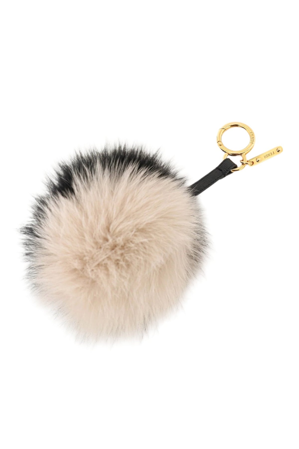 Fendi Black/White Fur Bag Charm
